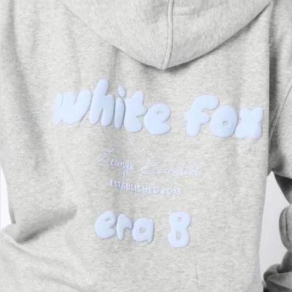 Gray White Fox Era 8 Hoodie Womens SM - Picture 4 of 4